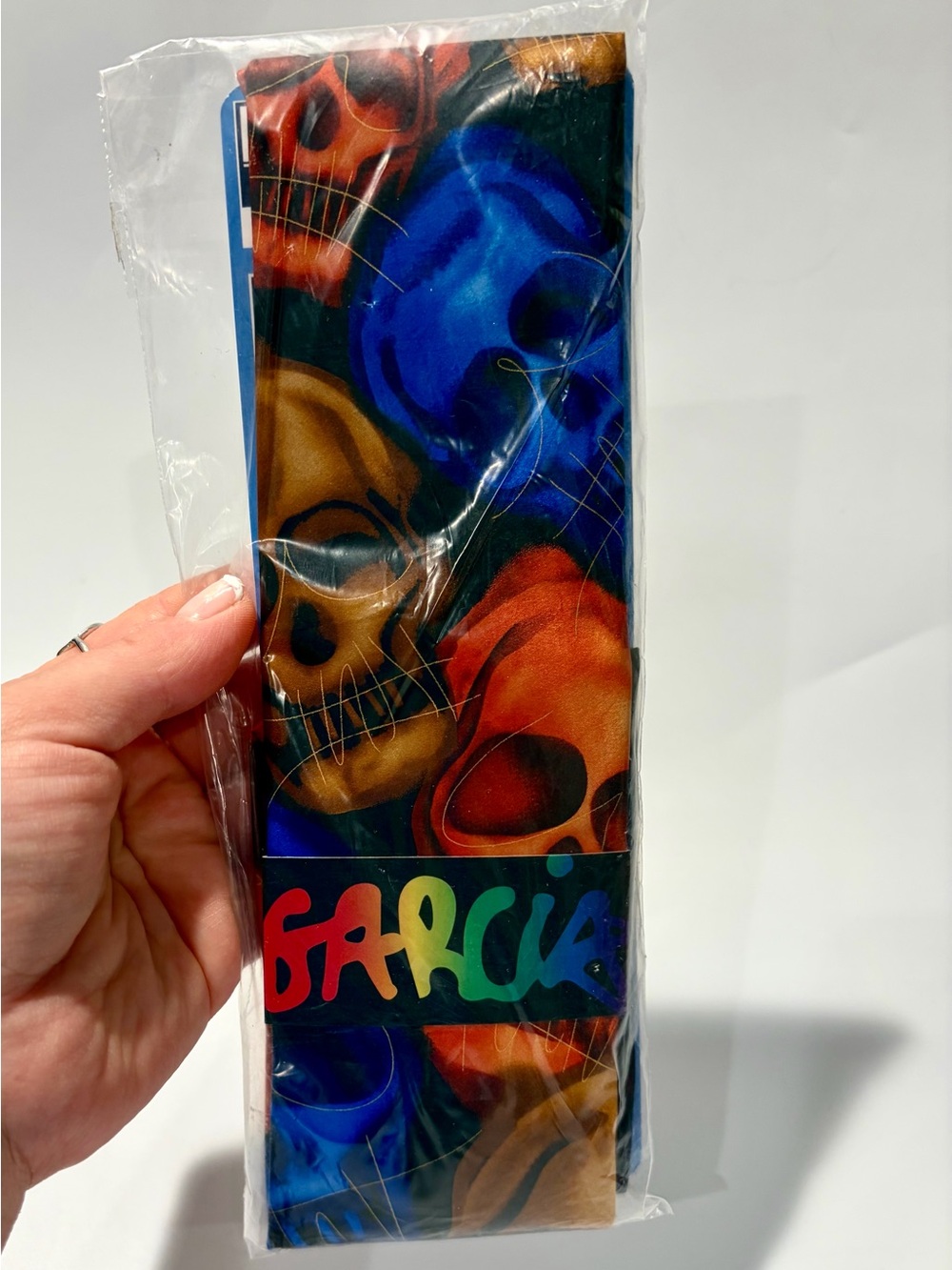 Jerry J Garcia Plague Entity Skulls Rainbow Art Necktie Goth Rock Formal NWT